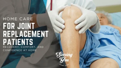 Clinician examines a patient’s knee after surgery